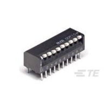 TE CONNECTIVITY Piano Dip Switch, 1 Switches, Spst, Latched, 0.025A, 24Vdc, 4 Pcb Hole Cnt, Solder Terminal,  1571998-1